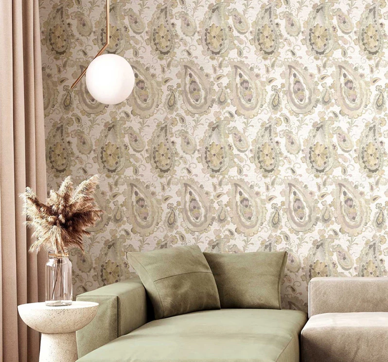 bright paisley indian wallpaper